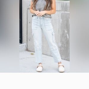 KanCan Blue Straight Leg Jeans High-Waisted